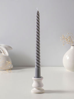 Цена за 3 шт. Свеча витая 25 см, 57 гр, 5 ч, цв. серый