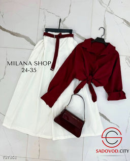 Женский брючный костюм-двойка