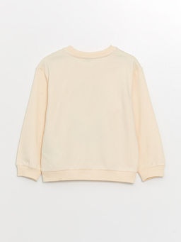 Bisiklet Yaka Uzun Kollu Bask?l? K?z ?ocuk Sweatshirt - Waikiki фото 2