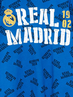 Bisiklet Yaka Real Madrid Bask?l? Erkek ?ocuk Pijama Tak?m? - Waikiki фото 3