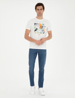 Белая приталенная футболка с круглым вырезом - Cacharel фото 4