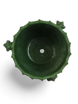 Декоративный горшок для цветов «Кактус», 1 л, 13×16×14 см, керамический, зелёный