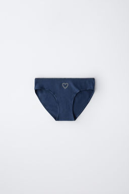 6-14 YEARS / SIX-PACK OF RHINESTONE SHAPED BRIEFS - Zara фото 3