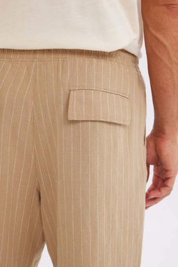 Шорты-бермуды из смесового льна Relax Fit - Defacto фото 6