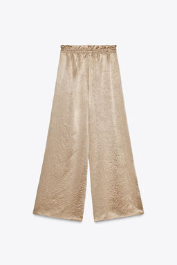 ZW COLLECTION WIDE-LEG SATIN TROUSERS - Zara фото 5