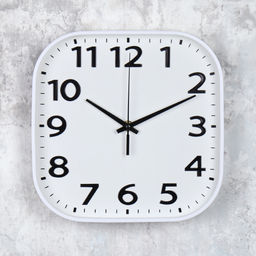 Часы настенные 25 см белые / Y8025T10-3 /уп 40/