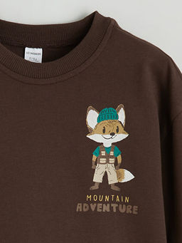 Bisiklet Yaka Bask?l? Erkek ?ocuk Ti??rt