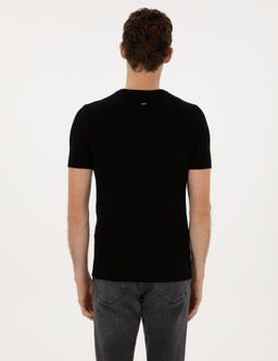 Siyah Slim Fit Bisiklet Yaka Triko Kazak - Pierre cardin фото 5