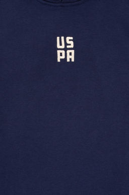 Erkek _ocuk Lacivert K_sa Kollu Kap__onlu Sweatshirt - U.s. polo assn фото 3
