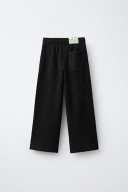 SWEATSHIRT AND WIDE-LEG TROUSERS SET WITH LABEL TEXTURE - Zara фото 5