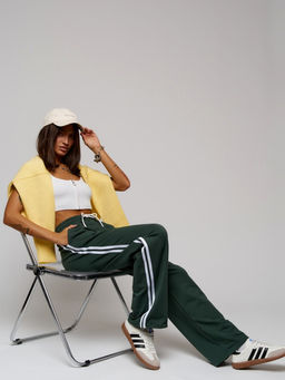 338 Брюки женские с лампасами, темно-зеленый - Knitka wear фото 11