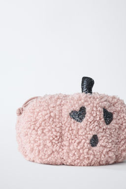 FAUX SHEARLING PUMPKIN CROSSBODY BAG - Zara фото 3