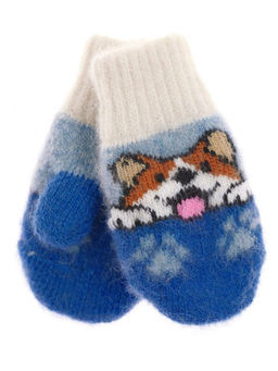 Варежки детские круговые "Весёлый корги" 0116-1