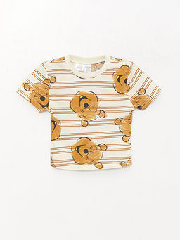 Bisiklet Yaka K?sa Kollu Winnie the Pooh Erkek Bebek Ti??rt ve ?ort 2li Tak?m - Waikiki фото 2