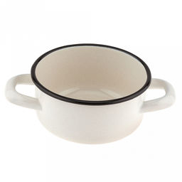 Жемчужная Кастрюля эмалированный 0,6л, металлическая крышка (Россия) - Домашняя мода фото 3