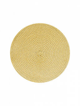 Салфетка сервировочная D38, 1 штука золото полипропилен