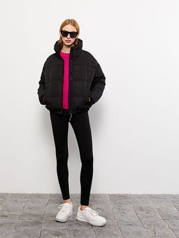 Dik Yaka D?z Uzun Kollu Kad?n ?i?me Mont - Waikiki фото 2