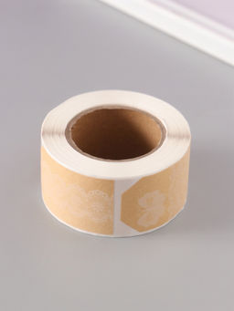 Наклейка бумага крафт Бирки. Кружево, 3?5 см 200 шт., в рулоне