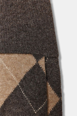 JERSEY PUNTO PALABRA DE HONOR ROMBOS / Gris / Beige