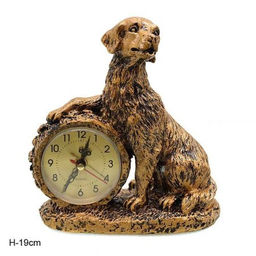 Часы статуэтка Собака 19 см / 2404 /уп 24/