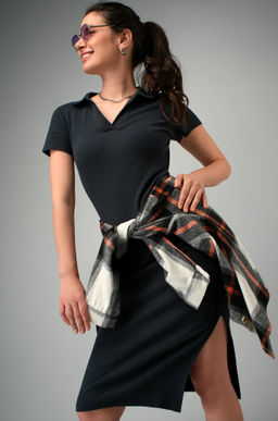 Женское платье-поло в рубчик Happyfox - Happy fox фото 2