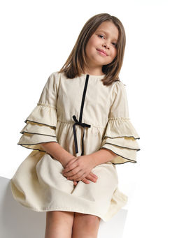 Платье для девочки нарядное детское праздничное UD 8059 св.бежевый - Mini maxi фото 6