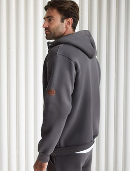 VILATTE/ Худи на молнии из премиального футера трехнитки с начесом