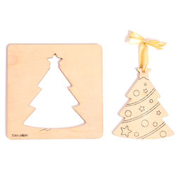 Основы для росписи и выжигания на новый год «Роспись по дереву. Ёлочные подвески», набор для творчества