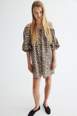 Vestido off-the-shoulder - H&m фото 3