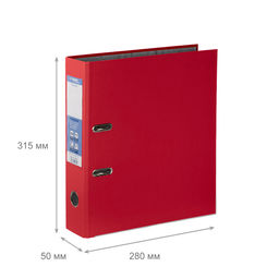 Expert Complete Регистратор PVC, мет.уг. 50 мм 50 шт. Premier A4 арочный механ. (разб.) лён красный EC1012145