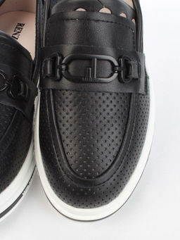 03-PDD170-3 BLACK Лоферы женские (натуральная кожа)