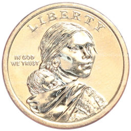 Монета 1 доллар 2020 года D США Коренные американцы (Сакагавея)  Элизабет Ператрович и Закон о борьбе с дискриминацией 1945 года