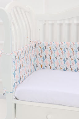 Бортик в кроватку четырехсторонний арт БРК35/ламы