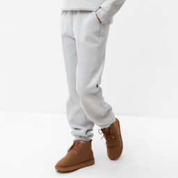 Джоггеры женские MIST Cozy style, серые, размер 48