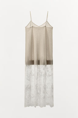 KNIT DRESS WITH COMBINED LACE - Zara фото 9