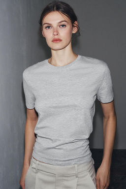 BASIC COTTON T-SHIRT - Zara фото 10