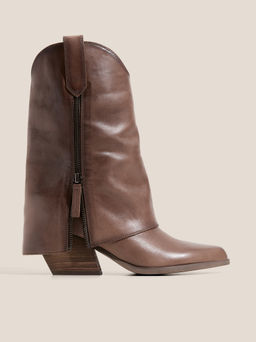 Высокие казаки TENDANCE Артикул 4624640, серо-коричневый