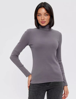 K12909 Водолазка (хлопок) ГРАФИТ