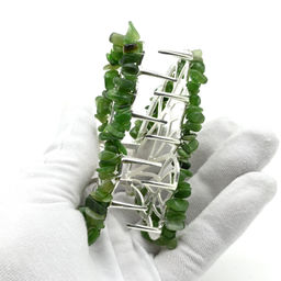 Заколка краб для волос бабочка с нефритом 8*3,5*5см