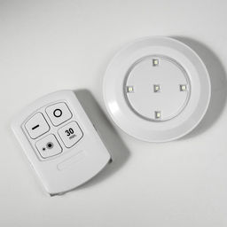 Ночник с ПДУ 16043/1 LED от батареек 3ААА белый 9×9×2 см RISALUX