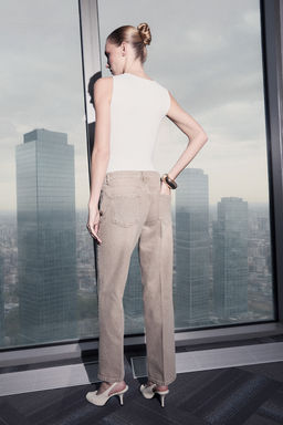 Bej Utu Izli Normal Bel Straight Jeans TWOSS26JE00049 - Trendyolmilla фото 5