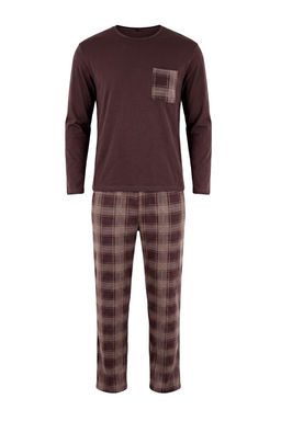 Kahverengi Regular Bask_l_ Homewear Pijama Tak_m_ TMNAW27PT00007