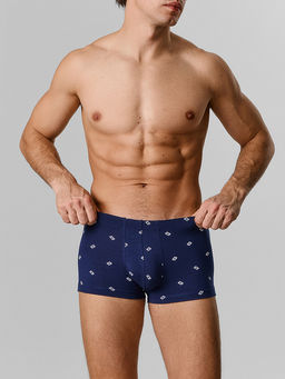 Цена за 2 штуки! Трусы боксеры мужские синие с узором - Mark formelle фото 2