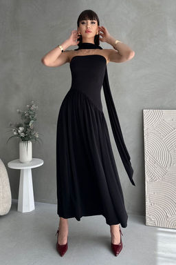 Bordo A Kesim Sal Detayl? Straplez Maxi S?k Abiye Gece Mezuniyet Elbisesi TPRSS25EL00317 - Trendyolmilla фото 2