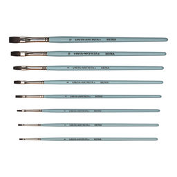 Кисть белка VISTA-ARTISTA 10232-0 плоская 10 шт короткая ручка №0 фото 4