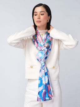 Большой, мягкий, тонкий и очень нежный двусторонний палантин с рисунком - Tantino фото 4