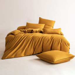 Комплект постельного белья Однотонный Сатин Элитный на резинке OCER013 180*200*30;160*200*30;140*200*30 2 спальный 4 Наволочки