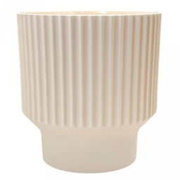 Горшок для цветов пластмассовый "Аркада" 2,85л, д17см, h15,5см, со вставкой, ванильный (Россия)
