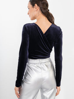 Боди из бархата OD-844-2 т.синий - Tantino фото 6