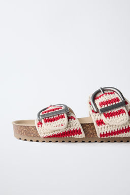 SANDALIA HEBILLAS CROCHET / Rojo - Zara фото 6